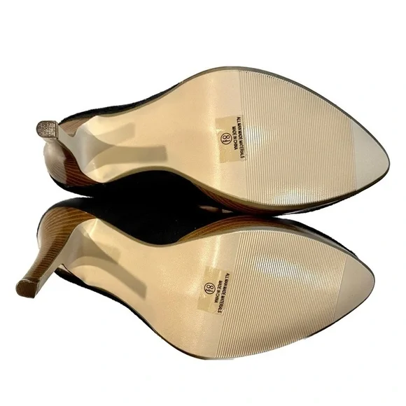 NWOTB - Delicious Sexy Black Suede Platform Pumps Size 8.5 - Picture 8 of 9